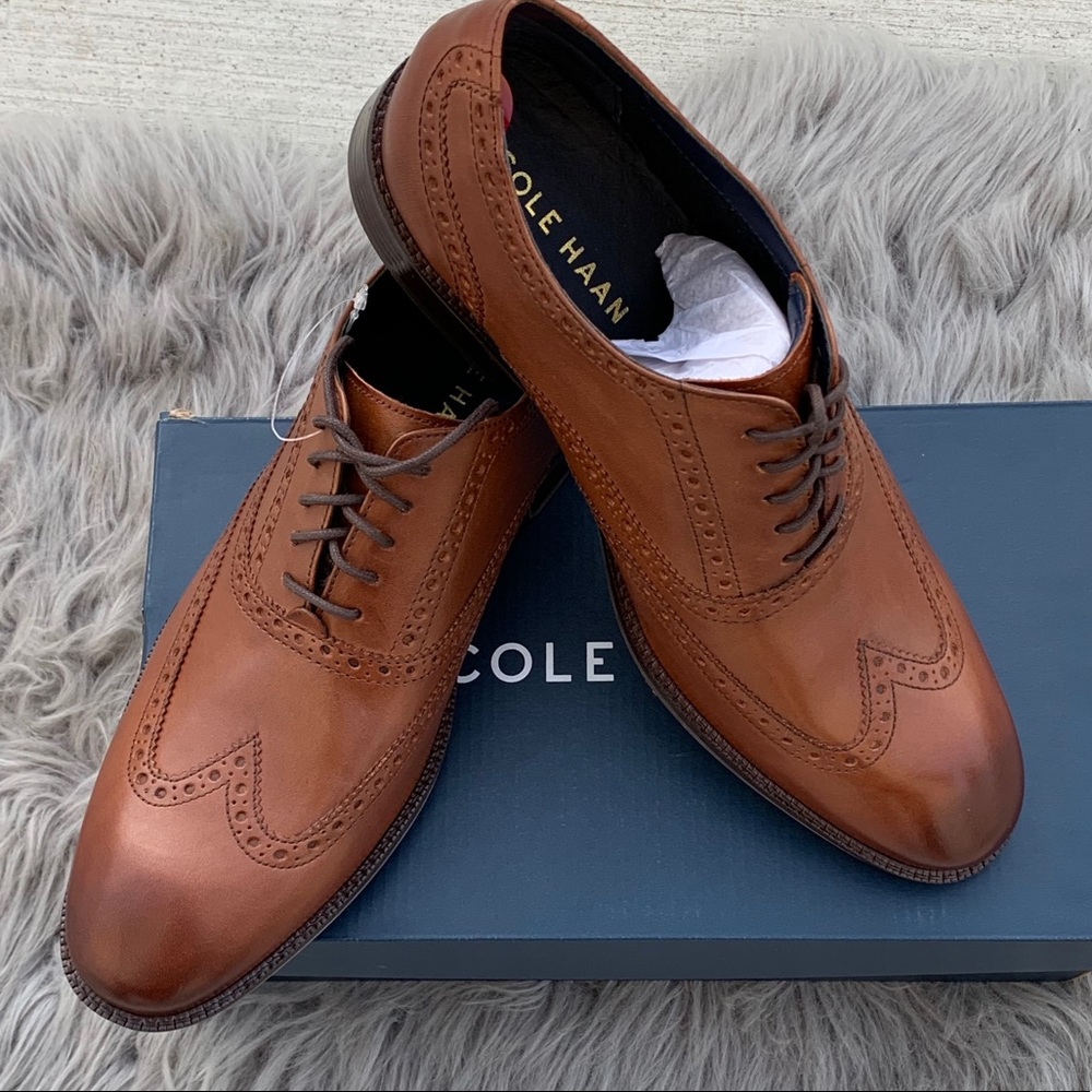 NW Cole Haan Men Wayne Wingtip Oxford Brown 👞 10M